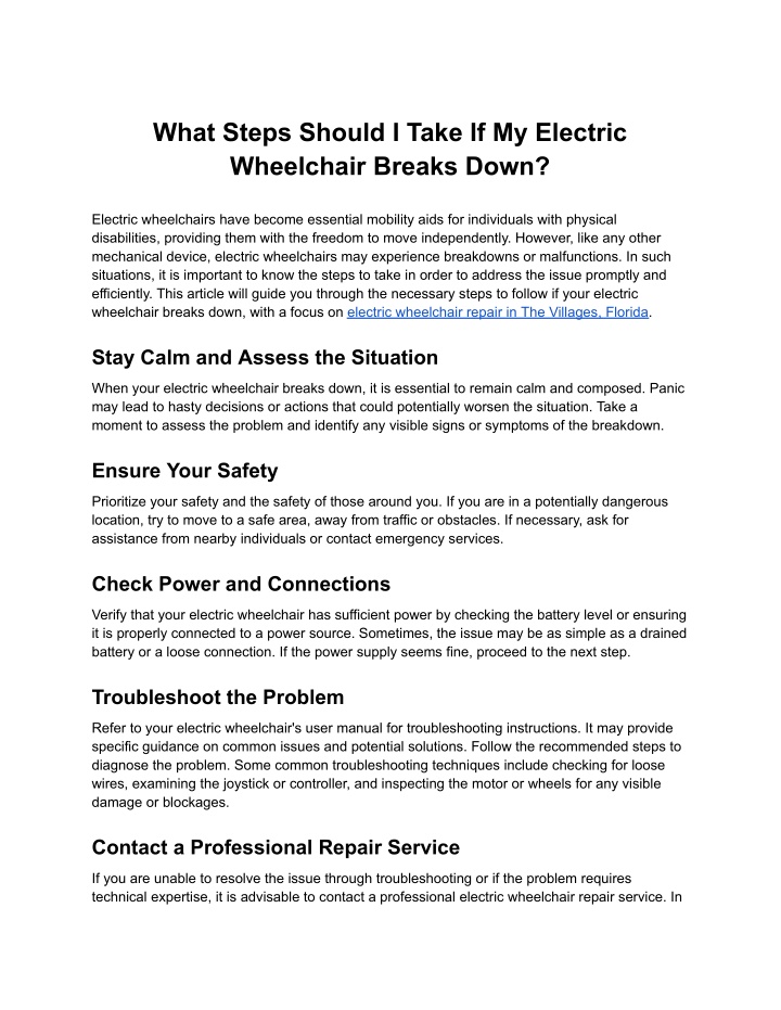 what steps should i take if my electric