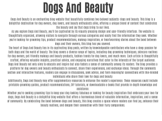 Dogs And Beauty 2023