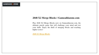 2048 X2 Merge Blocks  Gameaddazone.com