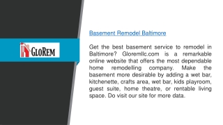 Basement Remodel Baltimore  Gloremllc.com
