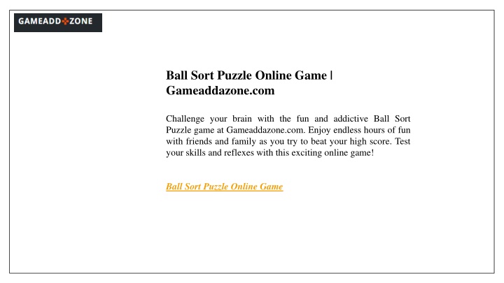 ball sort puzzle online game gameaddazone com