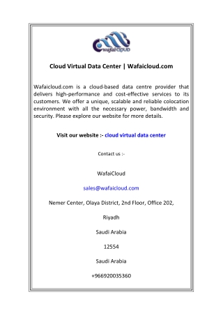 cloud virtual data center wafaicloud com