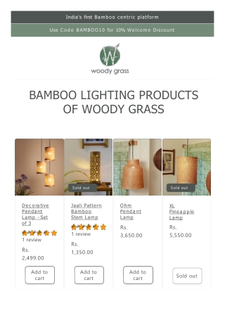 Bamboo Lighting Solution – Woody Grass