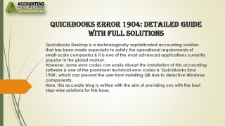 quickbooks error 1904 detailed guide with full solutions