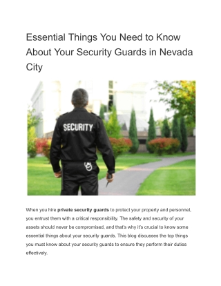 essential things you need to know about your