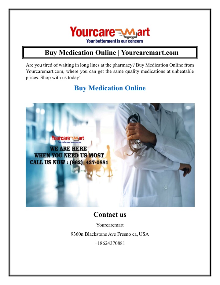 buy medication online yourcaremart com
