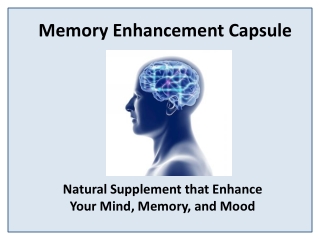 Memory Enhancement Capsule