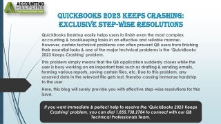 quickbooks 2023 keeps crashing exclusive step wise resolutions