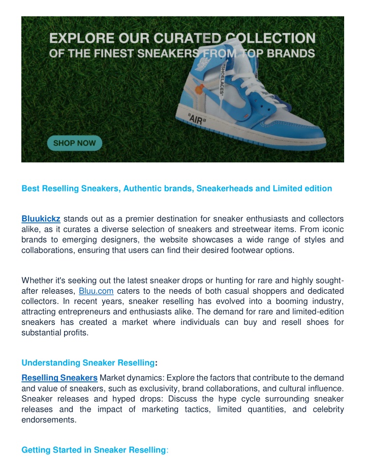 best reselling sneakers authentic brands