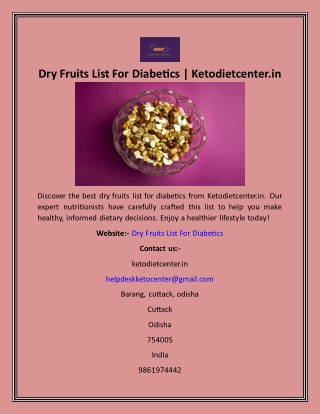 Dry Fruits List For Diabetics  Ketodietcenter.in