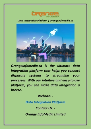 data integration platform orangeinfomedia ca