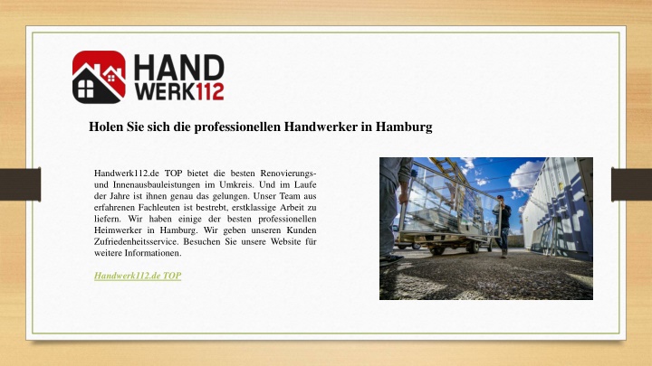 holen sie sich die professionellen handwerker