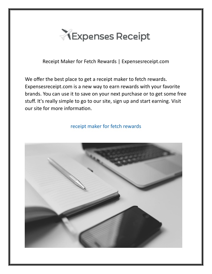 receipt maker for fetch rewards expensesreceipt