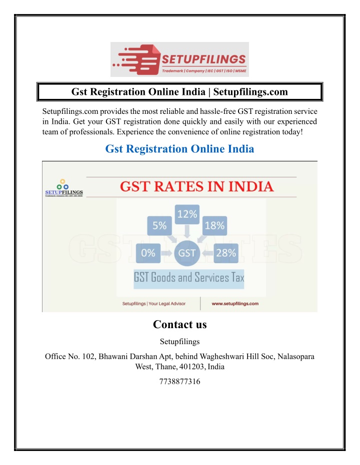 gst registration online india setupfilings com