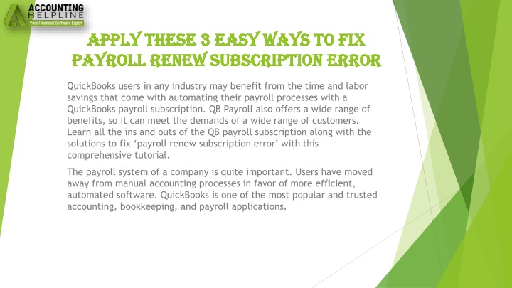 apply these 3 easy ways to fix payroll renew subscription error