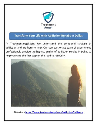 Transform Your Life with Addiction Rehabs in Dallas
