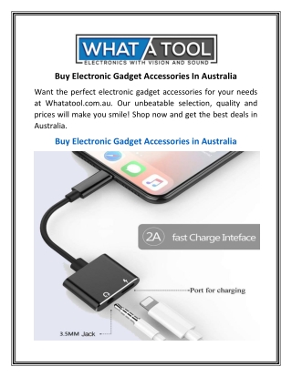 Buy Electronic Gadget Accessories In Australia | Whatatool.com.au