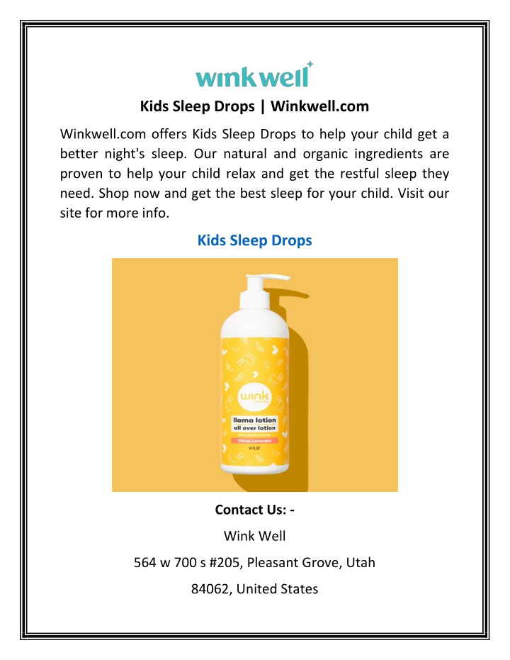 kids sleep drops winkwell com
