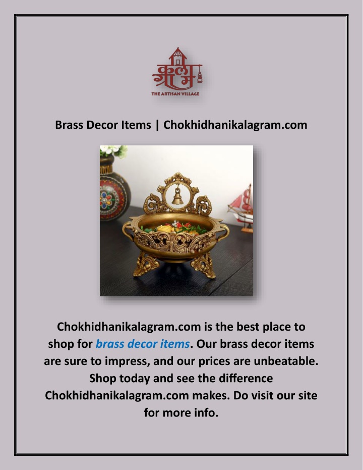 brass decor items chokhidhanikalagram com
