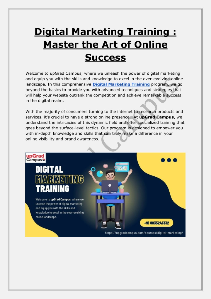 digital marketing training master