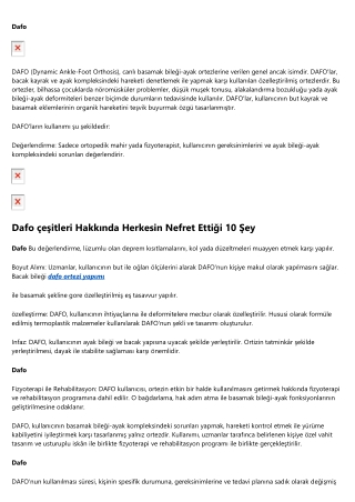 Dafo Ortezi Avantajlarını Patronunuza Nasıl Anlatırsınız