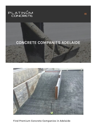 Concrete Companies Adelaide