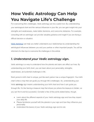 How Vedic Astrology Courses Can Help Your Life’s Challenge