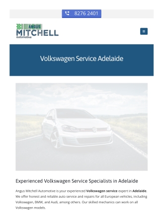 Volkswagen Service Adelaide