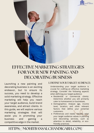 Effective Marketing Strategies for Your New Painting and Decorating Business By Mohit Bansal Chandigarh