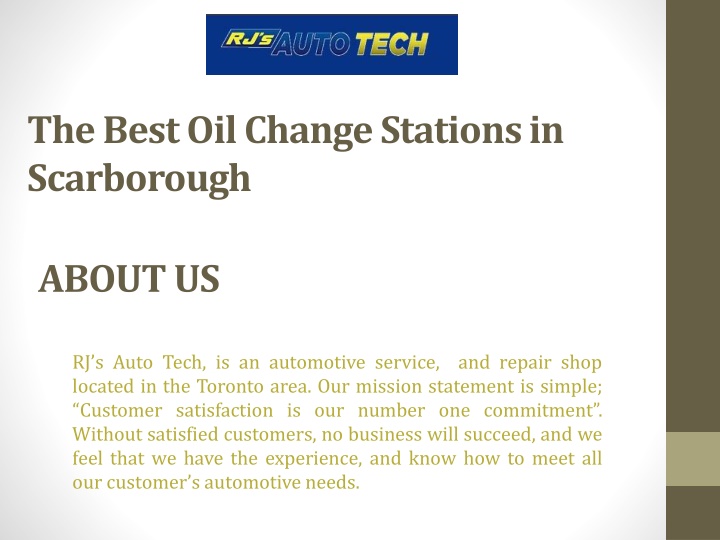 the best oil change stations in scarborough