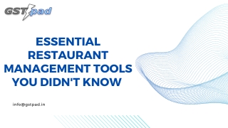Essential Restaurant Management Tools You Didn't Know