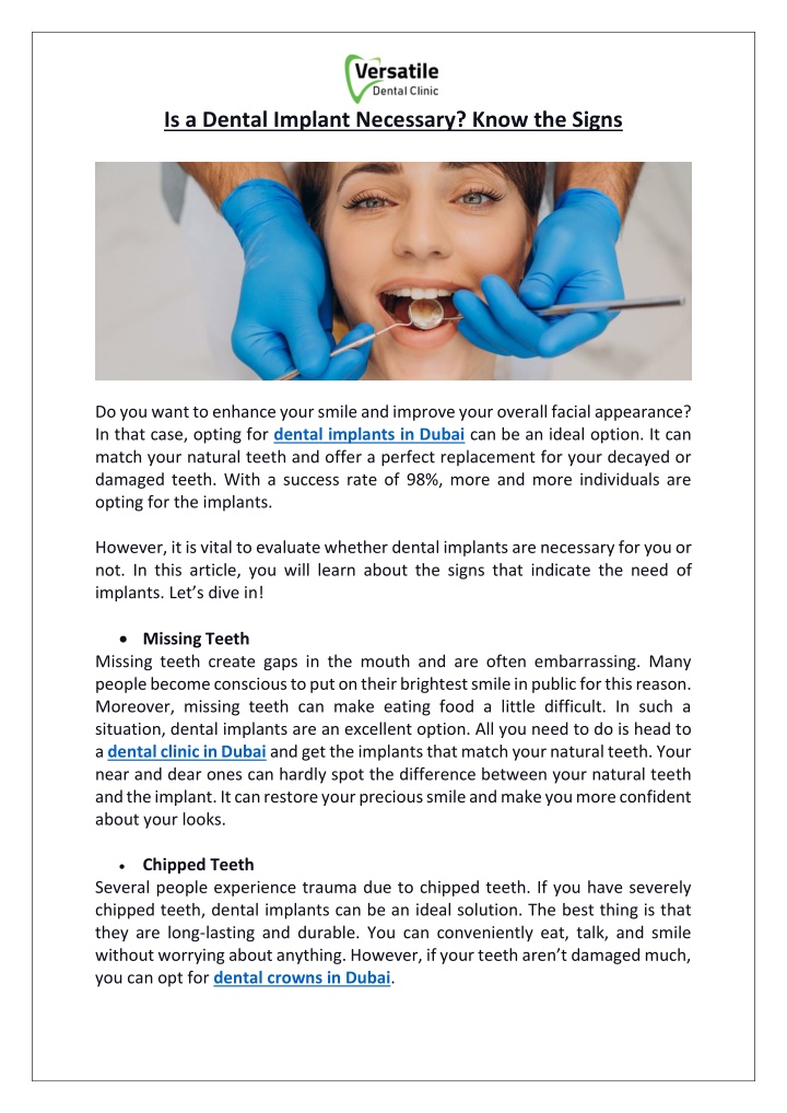 is a dental implant necessary know the signs