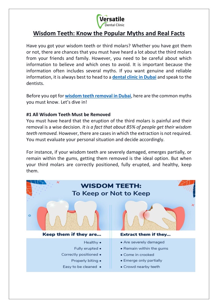 wisdom teeth know the popular myths and real facts