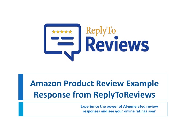 amazon product review example response from replytoreviews