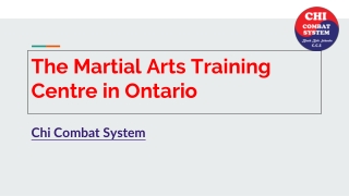 The Martial Arts Training Centre in Ontario