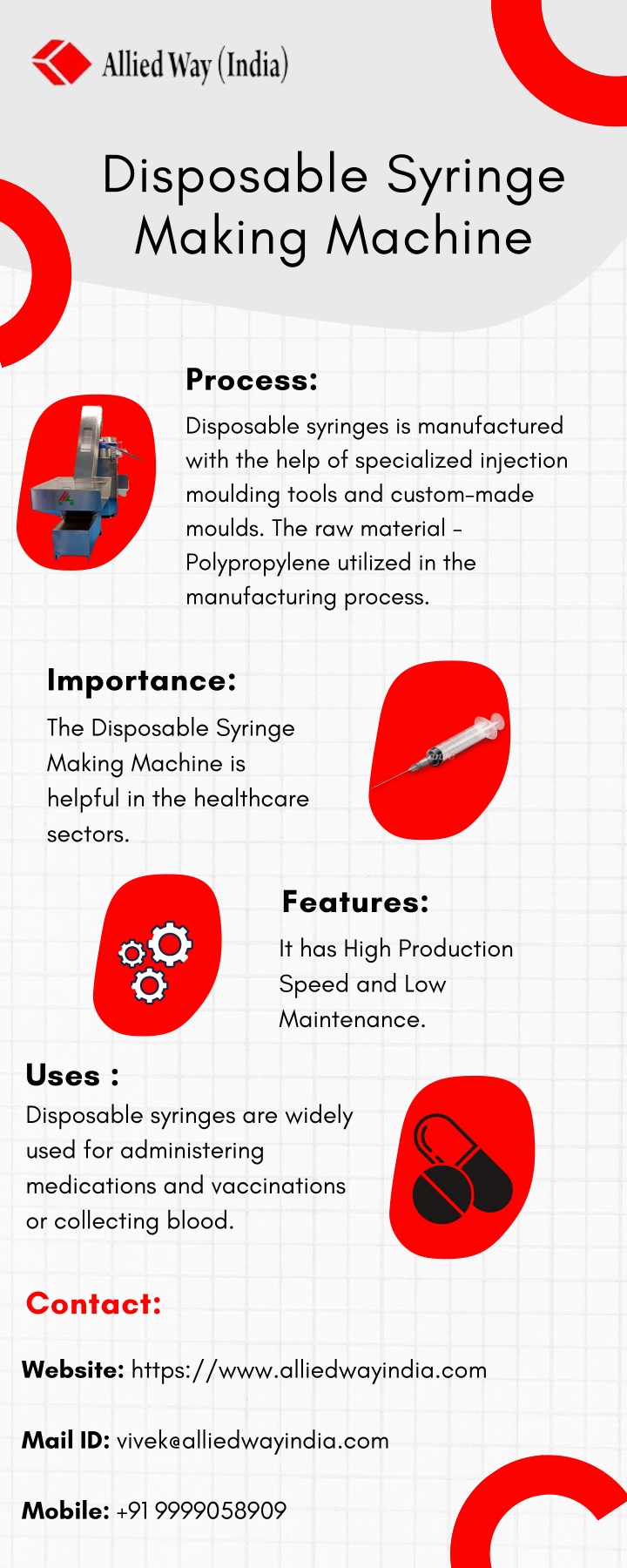 disposable syringe making machine