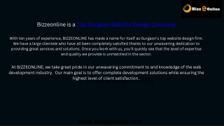 bizzeonline is a top gurgaon website design
