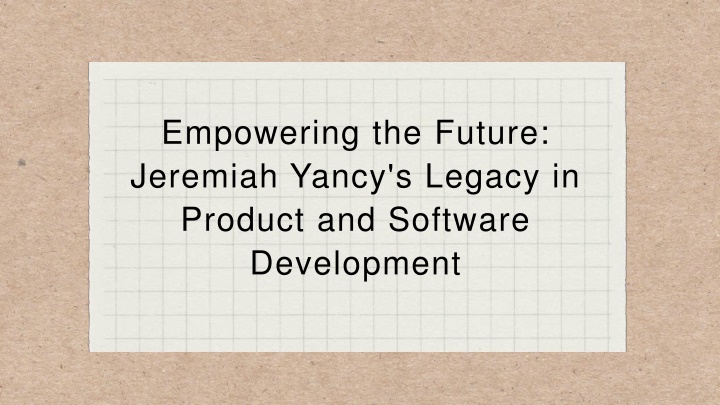 empowering the future jeremiah yancy s legacy