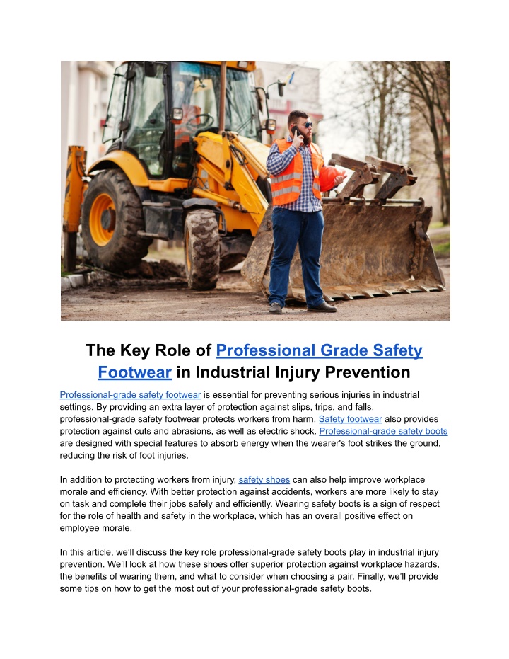 the key role of professional grade safety