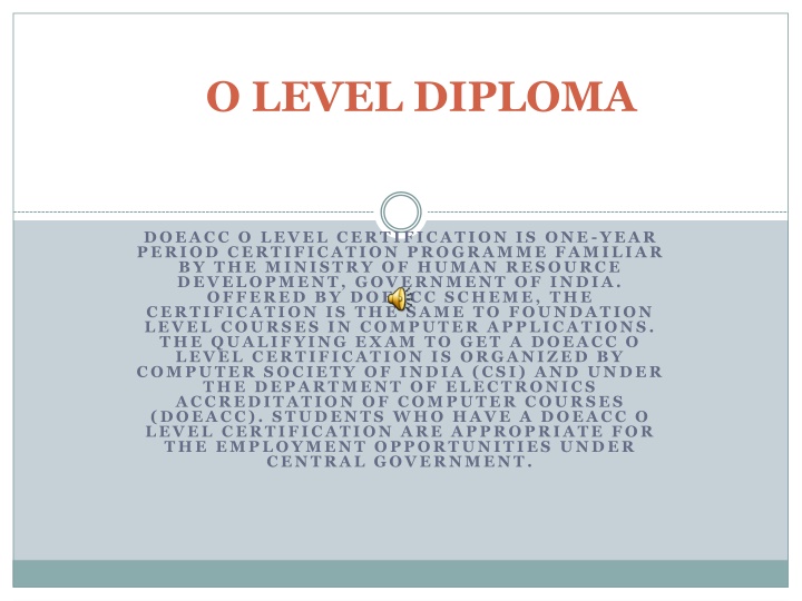 o level diploma