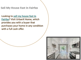 Sell My House Fast in Fairfax