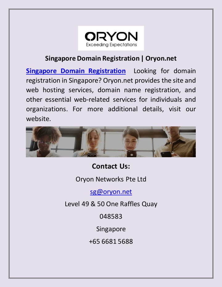 singapore domain registration oryon net