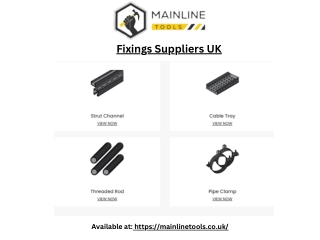 Leading Fixings Supplier UK