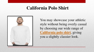 California Polo Shirt