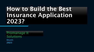 How to Build the Best Insurance Application 2023