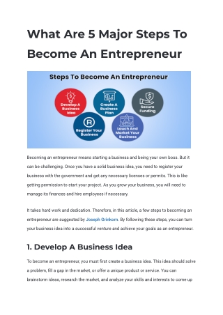 Identify A Business Idea