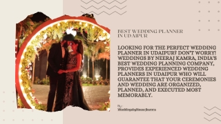 Best wedding planner in udaipur