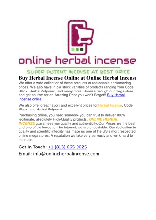 buy herbal incense online at online herbal