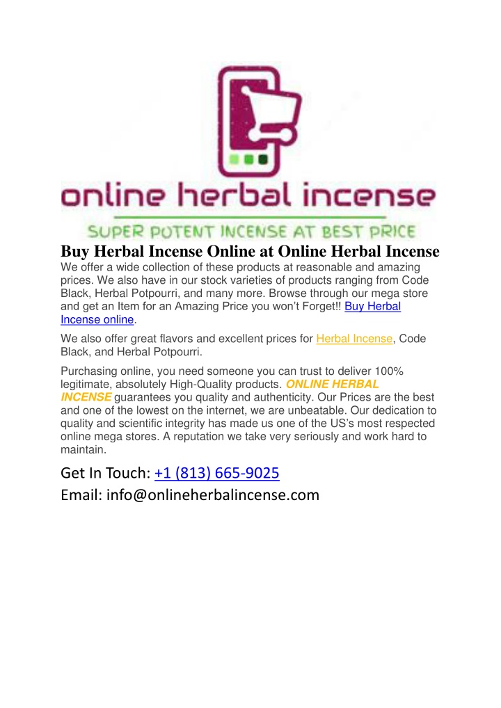 buy herbal incense online at online herbal