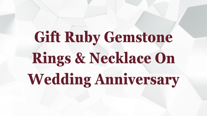 gift ruby gemstone rings necklace on wedding